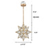 Modern Moravian Star Pendant Light Boho Gold Hanging Light 16 Inch